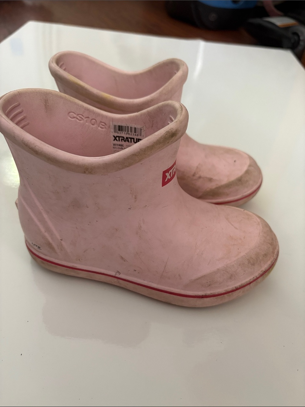 XTRATUF Kids Pink Waterproof Slip-On Rain Boots - Picture 2 of 6